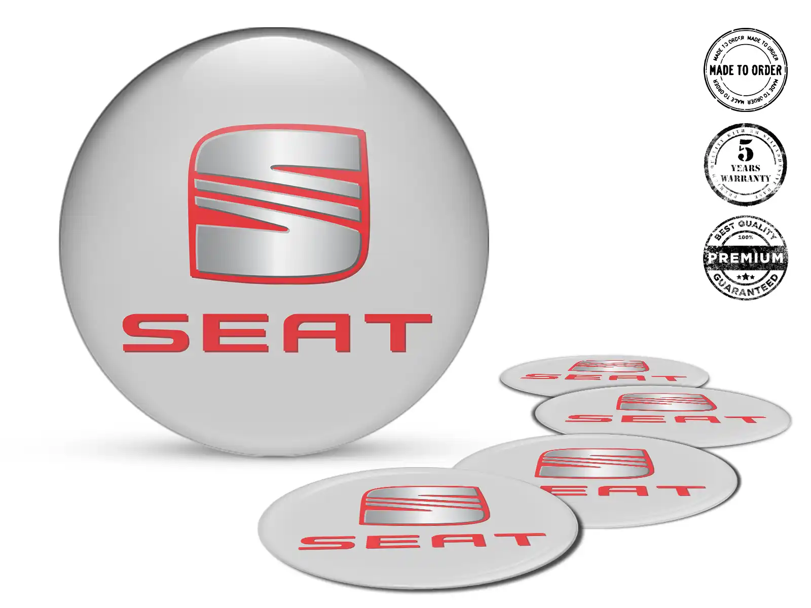 Seat Radplaketten Ausgabe Harzgewölbte Labels